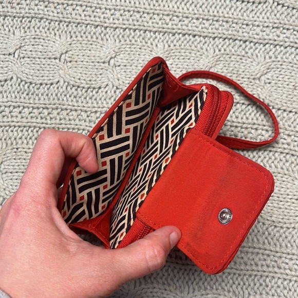 Vera Bradley red wristlet card holder small wallet - Picture 4 of 9